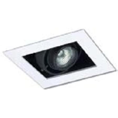 Gorgeousglow 1-Light Line Modulinear Directional Recessed Lighting Fixture; Whit & Black - Medium GO1081534